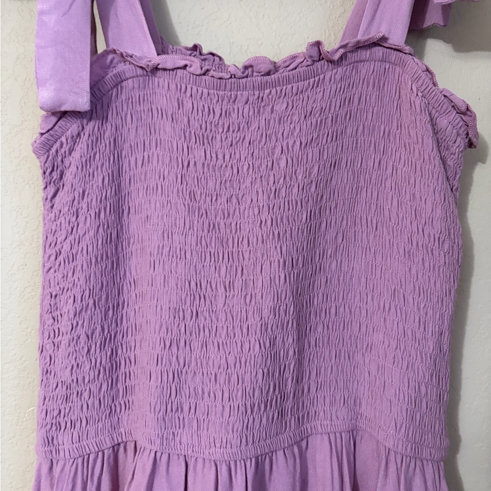 Lilac Pink Tone Boho Maxi‎ Dress Sz L Spring Summer Zesica Women's - Picture 4 of 10
